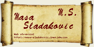 Maša Sladaković vizit kartica